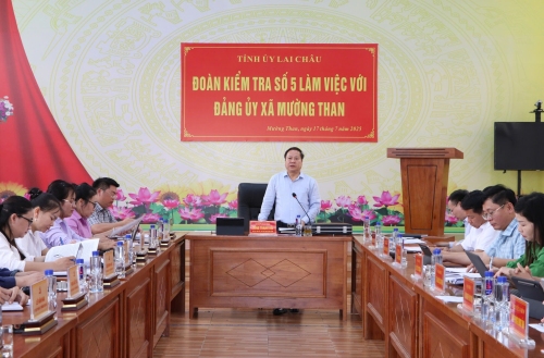 Đoàn công tác của tỉnh kiểm tra, nắm tình hình công tác tổ chức, hoạt động theo mô hình chính quyền địa phương 2 cấp tại xã Mường Than