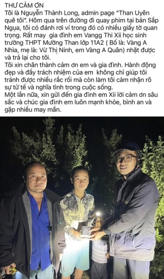 Trả lại tài sản đánh rơi, lan tỏa nét đẹp văn hóa cộng đồng