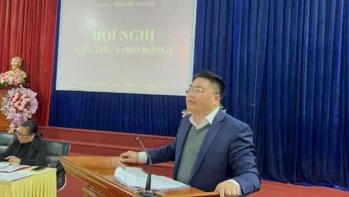 Ban Chấp hành Đảng bộ xã Mường Than nhiệm kỳ 2025-2030: Hội nghị lần thứ 4 (mở rộng)